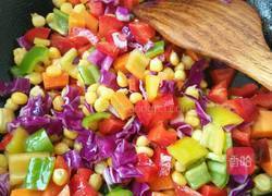 彩椒玉米炒饭的做法图解4