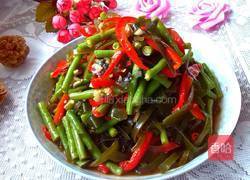 凉拌红椒豇豆海带丝的做法图解9