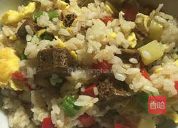 繁花似锦素火腿炒饭的做法图解8