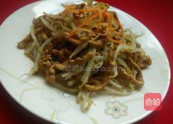 绿豆芽炒肉丝的做法图解6