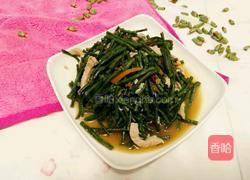 豇豆炒肉丝的做法图解7