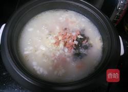 皮蛋瘦肉火腿鸡蛋粥的做法图解5
