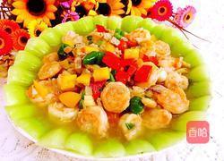 彩椒炒虾仁油菜的做法图解12