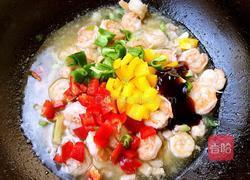 彩椒炒虾仁油菜的做法图解10