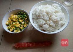 三色炒饭的做法图解1