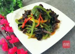 彩椒拌黑木耳的做法图解8