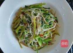 绿豆芽炒香菜的做法图解6