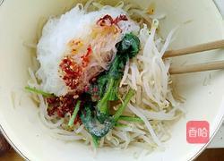 凉拌绿豆芽菠菜粉丝的做法图解7