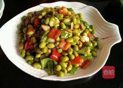 辣椒炒毛豆米的做法图解9