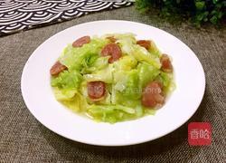 卷心菜炒腊肠的做法图解6