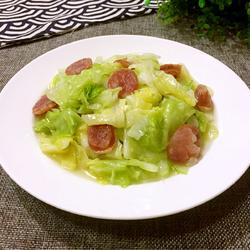 卷心菜炒腊肠的做法[图]