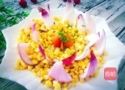 金沙玉米莲花的做法图解10