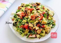 烤面包鸡胸佐圣女果色拉的做法图解6