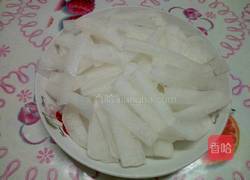 白萝卜炒肉丝的做法图解3