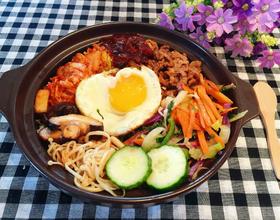 泡菜五花肉滑蛋石锅拌饭[图]