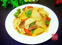 白萝卜片炒羊肉的做法图解12