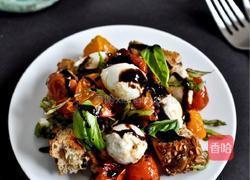 烤面包粒佐圣女果色拉的做法图解6