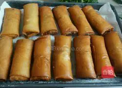 Illustration of three fresh spring rolls 12