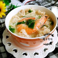 猪肉虾丸龙须面的做法[图]