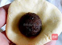 南瓜糯米芝麻饼的做法图解7