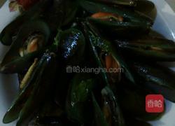 炒淡菜的做法图解4