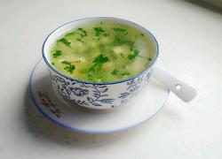 青菜豆腐末汤羹