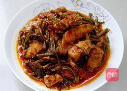 干豇豆烧鸡的做法图解7