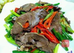 双椒蒜苔炒猪心的做法图解10