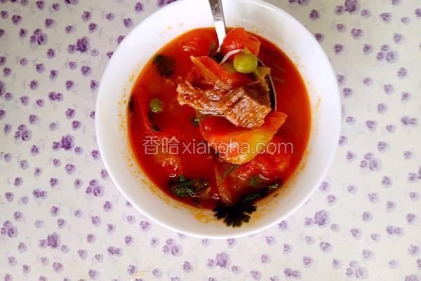 西红柿豌豆牛肉汤