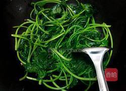 蒜香豆鼓炒红薯叶的做法图解5