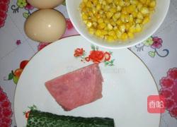 黄瓜火腿玉米烙的做法图解1