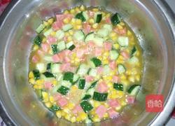 黄瓜火腿玉米烙的做法图解4