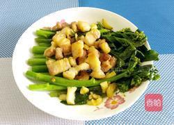 五花肉炒芥兰的做法图解10