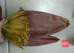 芭蕉花炒鸡丝的做法图解1