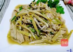 芭蕉花炒鸡丝的做法图解14