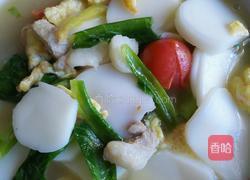 鸡蛋时蔬年糕汤的做法图解4