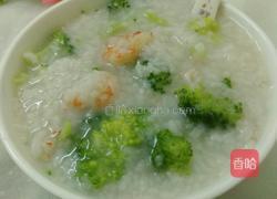 西兰花虾仁粥的做法图解9