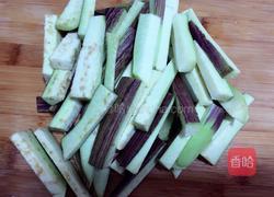 清炒茄条的做法图解2