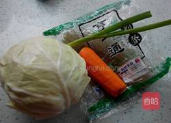 卷心菜粉条素包子的做法图解2