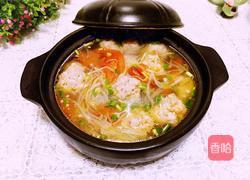 番茄绿豆芽肉丸汤的做法图解7