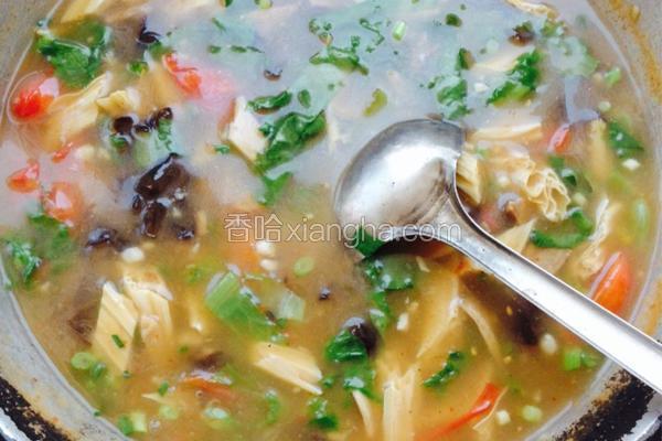 酸辣肉丝汤