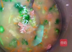 西蓝花瘦肉粥的做法图解5