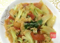 番茄炒菜花的做法图解3