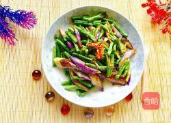 清炒茄子长缸豆的做法图解6