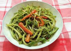 双椒红薯梗的做法图解6