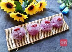 紫甘蓝糯米饭团的做法图解6
