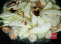 肉丸虾干冬瓜的做法图解3