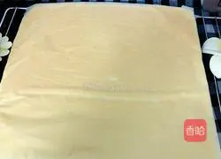 Illustration of how to make orange cake roll 16