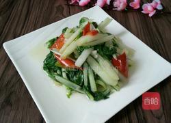 双椒炒小白菜的做法图解7