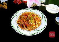 红萝卜丝炒肉丝的做法图解13